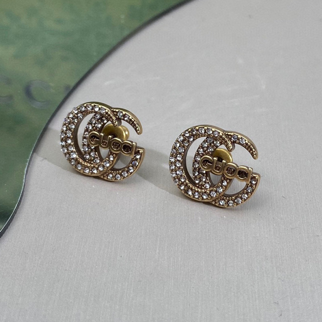 18K Gucci Logo Diamonds Earrings