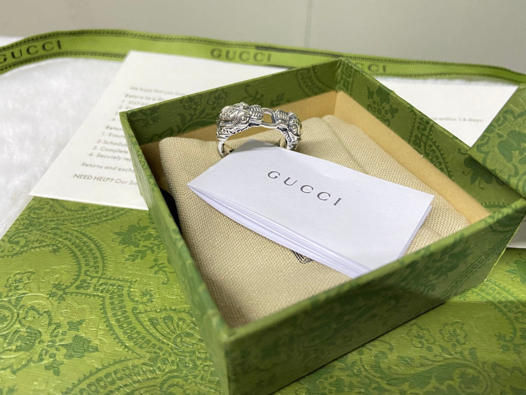Gucci Tiger Head Chain Ring