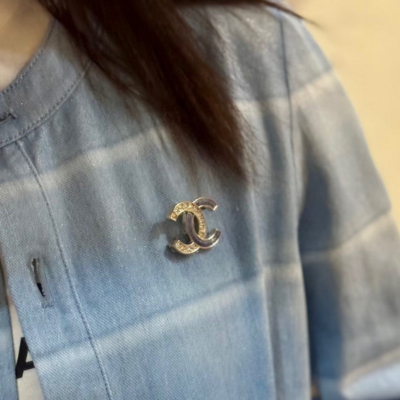 18K Chanel Sky Blue Diamond Brooch