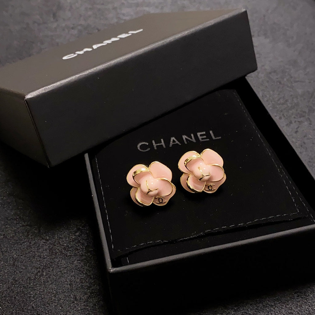 18K Chanel Camellia Earrings