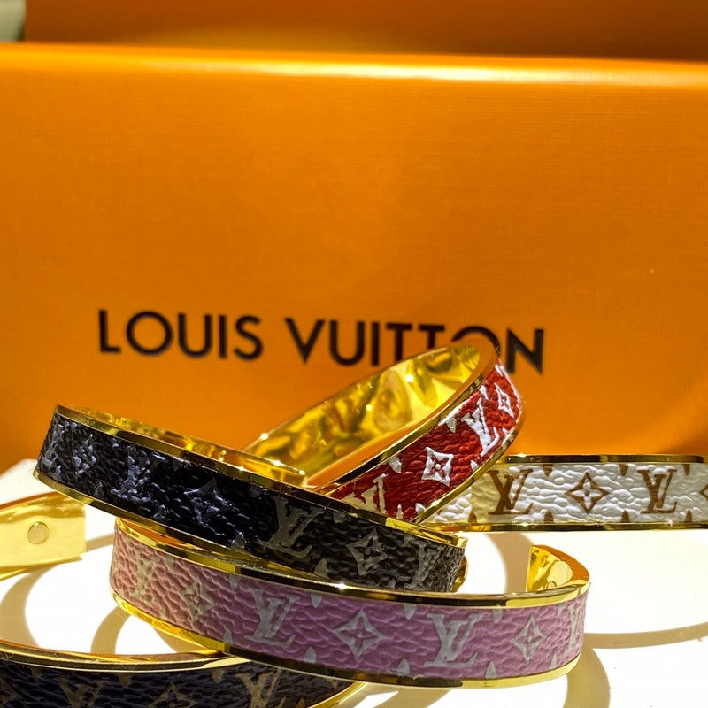 18K Louis Vuitton Nanogram Color Cuff Bracelet