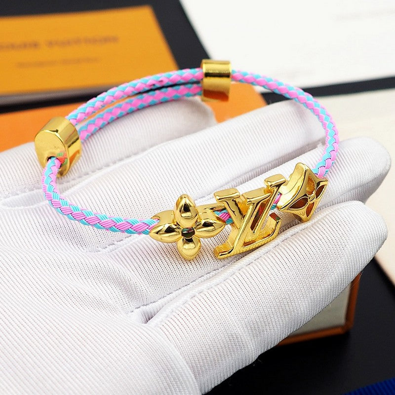 18K Louis Vuitton Monogram Pink & Purple Gold Bracelet
