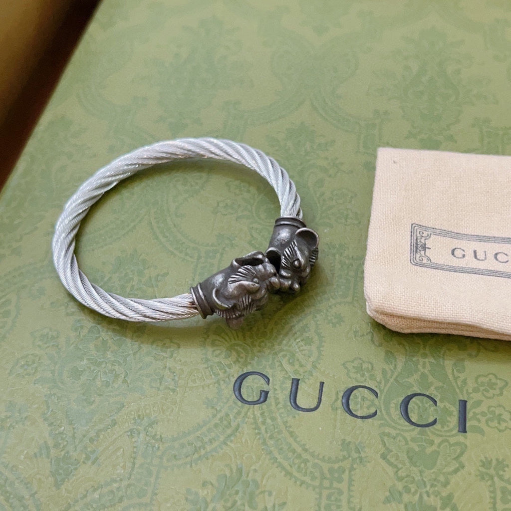 Gucci Double Tiger Head Vintage Bracelet