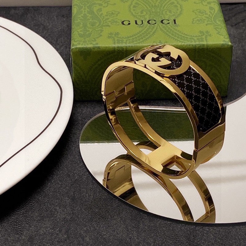 18K Gucci Black Gold Cuff Bracelet