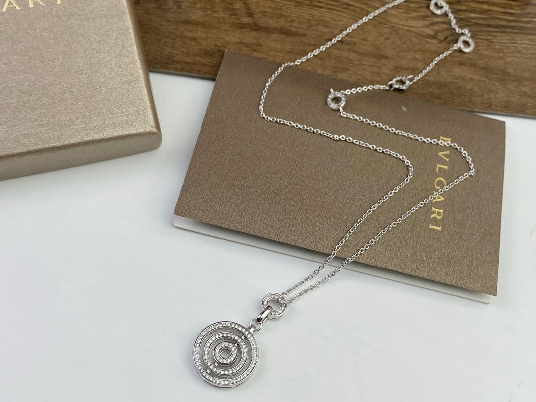 18K BVLGARI BV Cerchi Astrale Diamond Necklace
