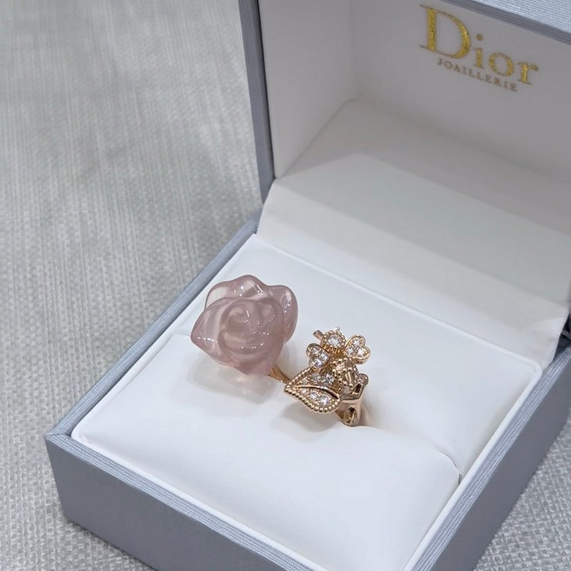 18K Dior Pink Flower Ring