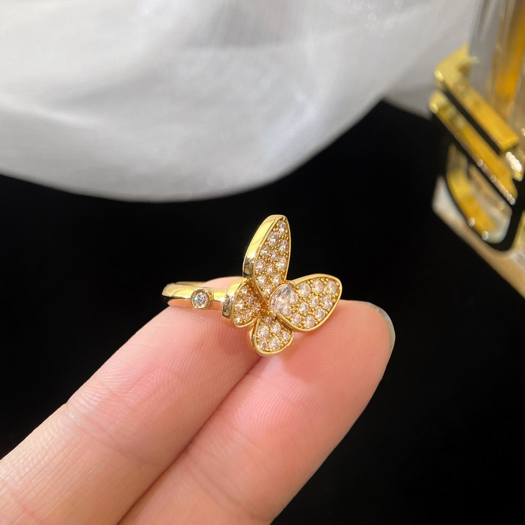 18K Van Cleef & Arpels Two Butterfly Ring