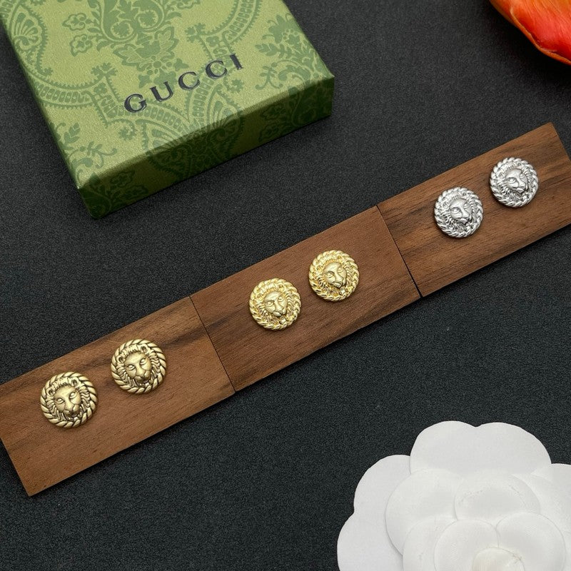 18K Gucci Lion Earrings