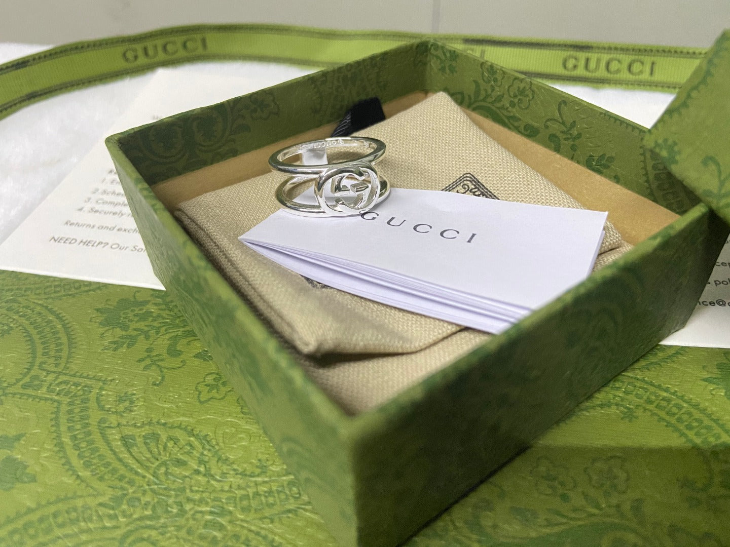 Gucci Interlocking G Wide Open Ring
