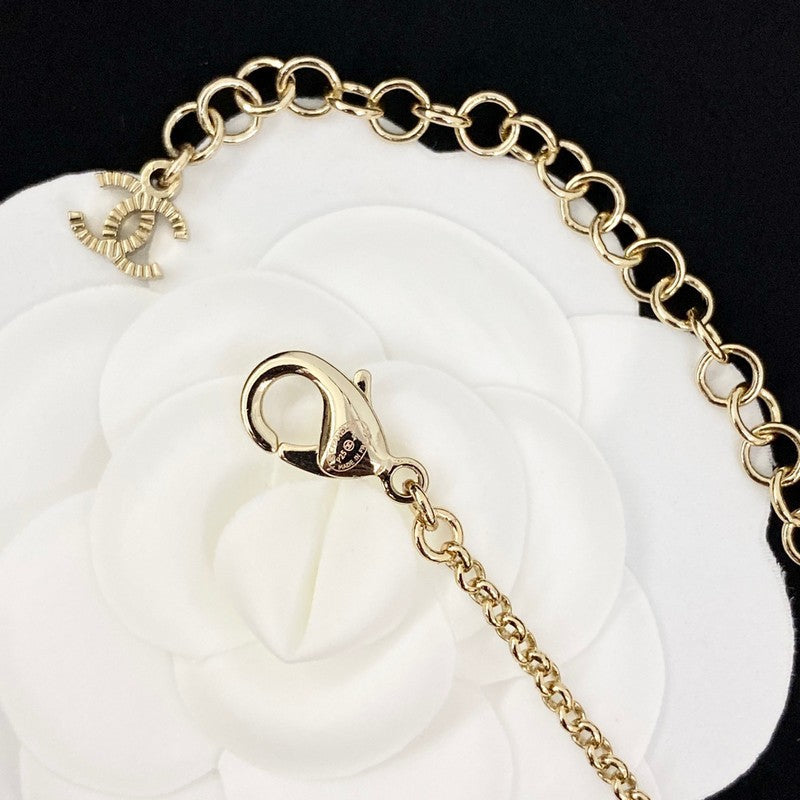18K Chanel Long Diamond & Pearl Necklace