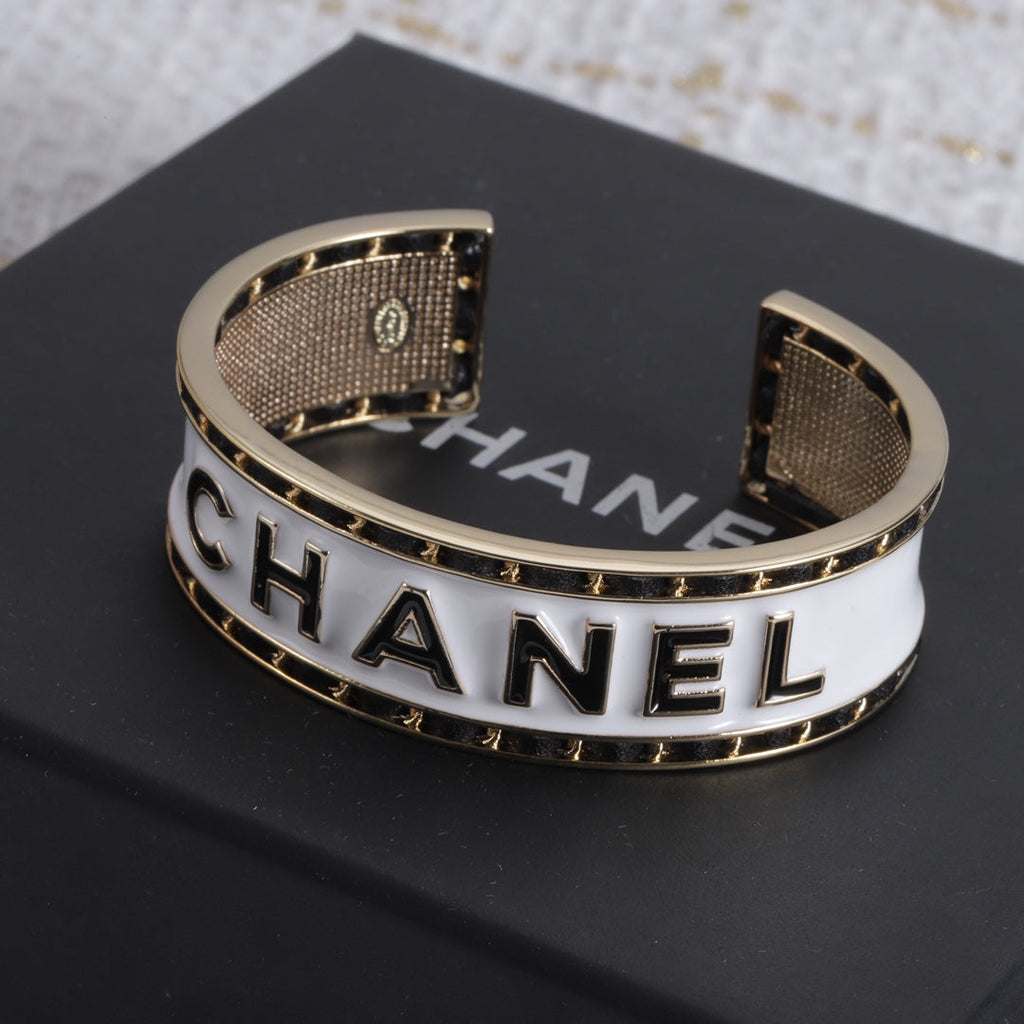 18K Chanel White Cuff Bracelet