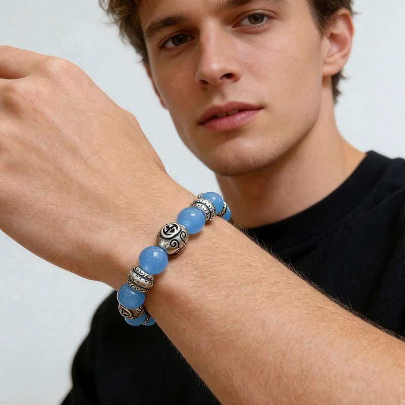 18K Gucci Anger Forest Blue Bead Chain Bracelet