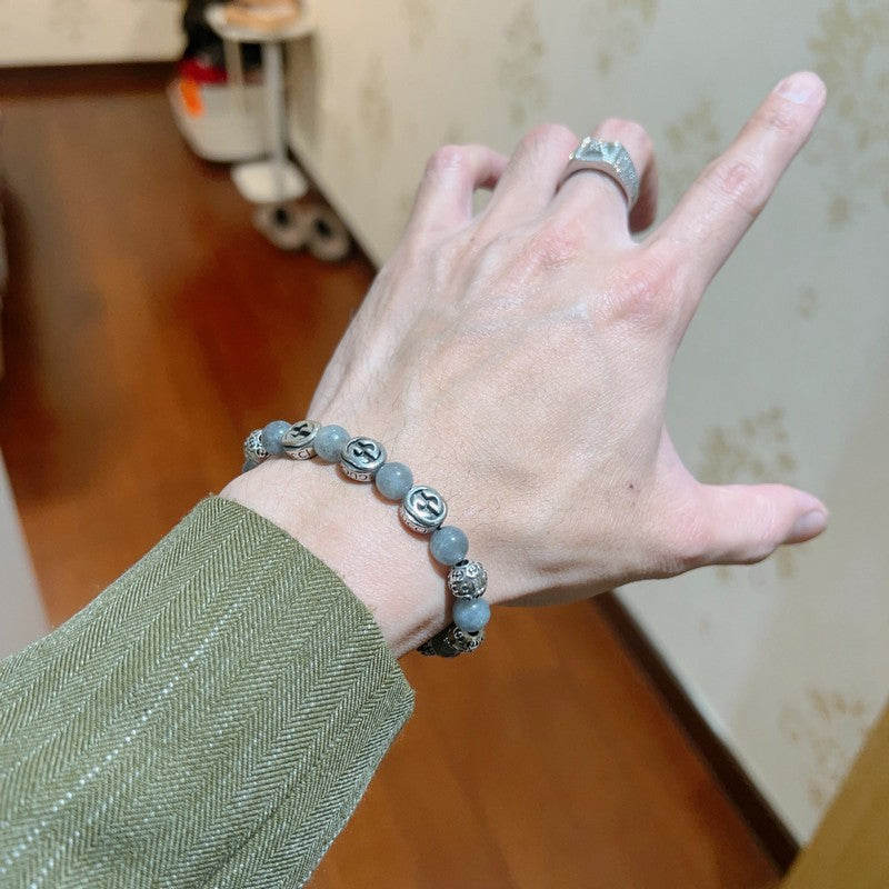 18K Gucci Anger Forest Grey Pearl Chain Bracelet