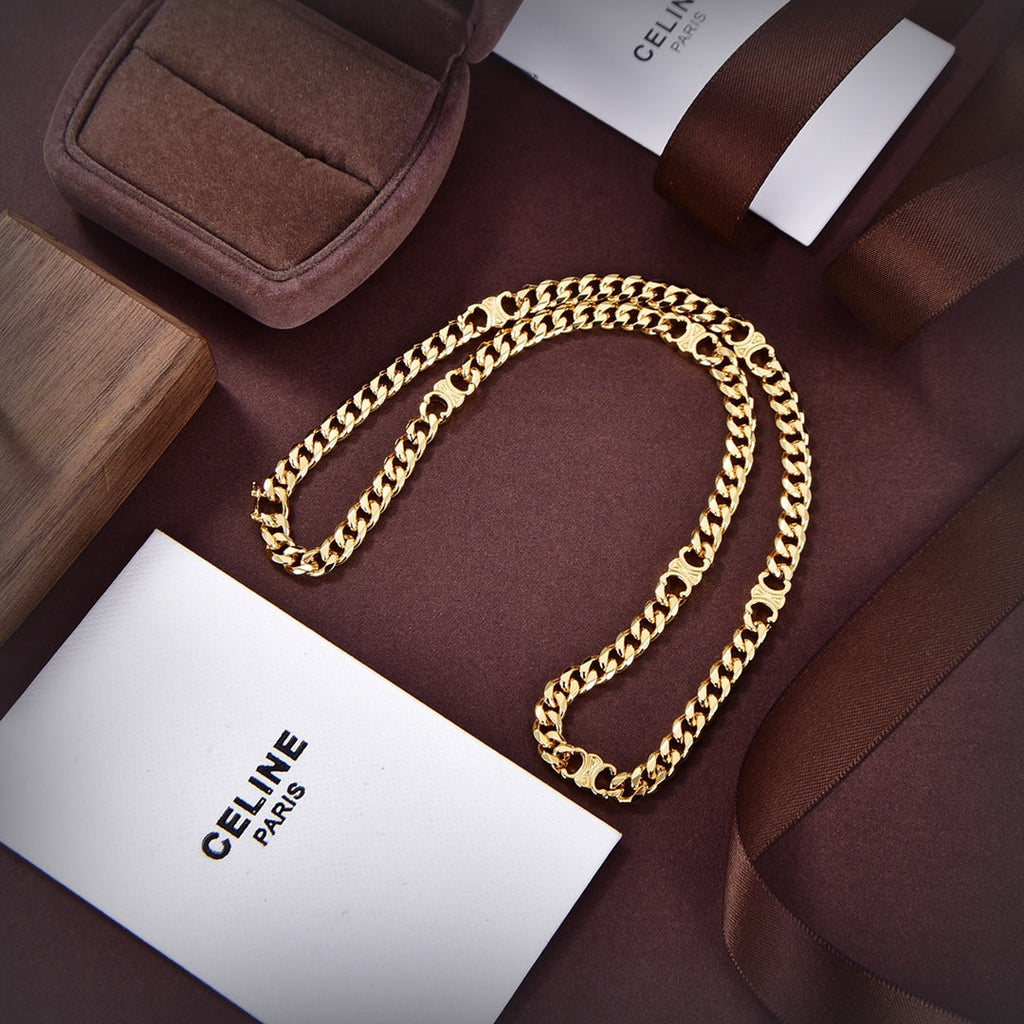 18K Dior Triomphe Small Gourmette Necklace