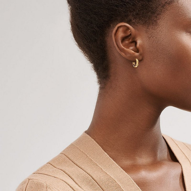 18K Tiffany Atlas X Hoop Earrings