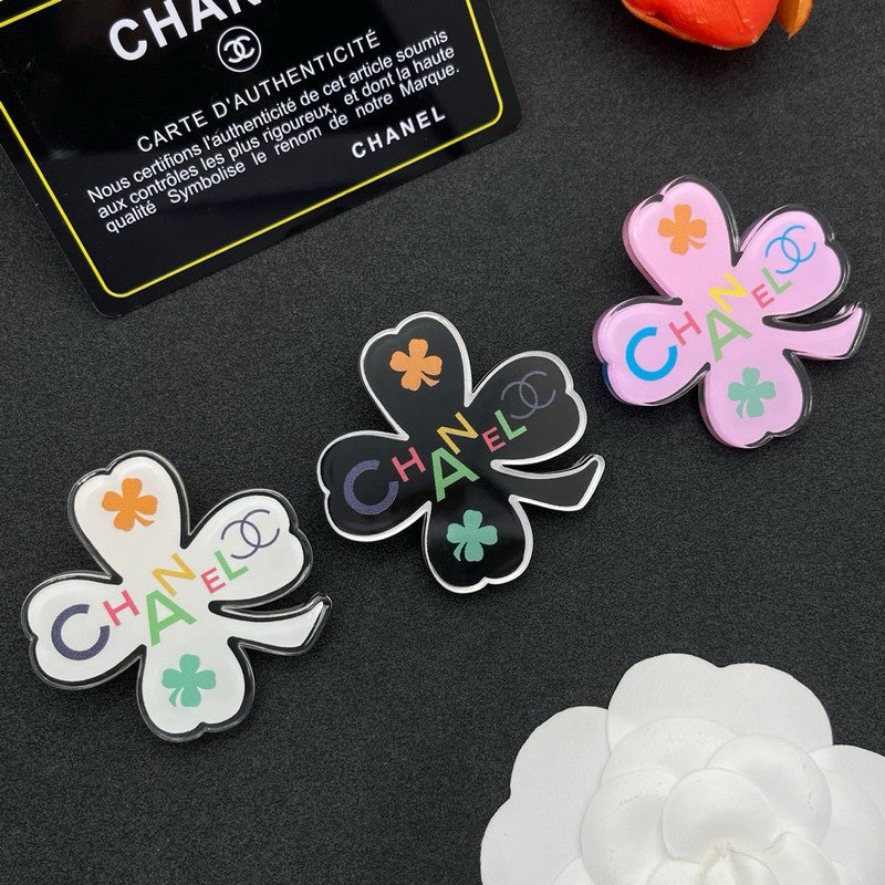 18K Chanel Color Flower Brooch