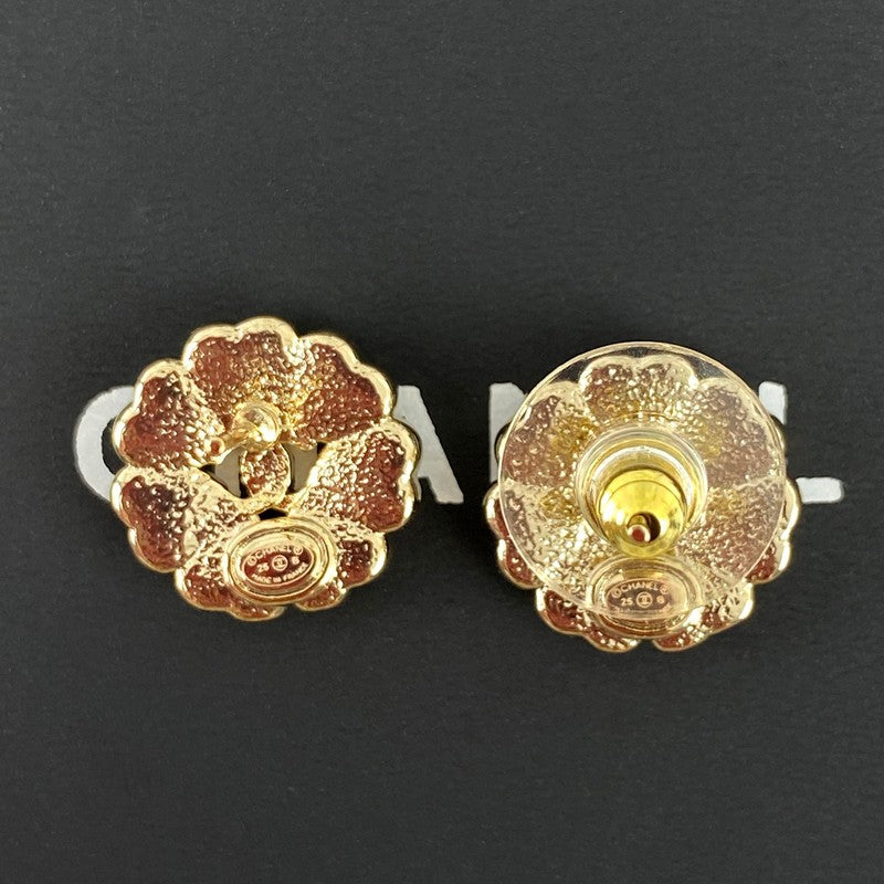 18K Chanel 25B Heart Crystal Earrings