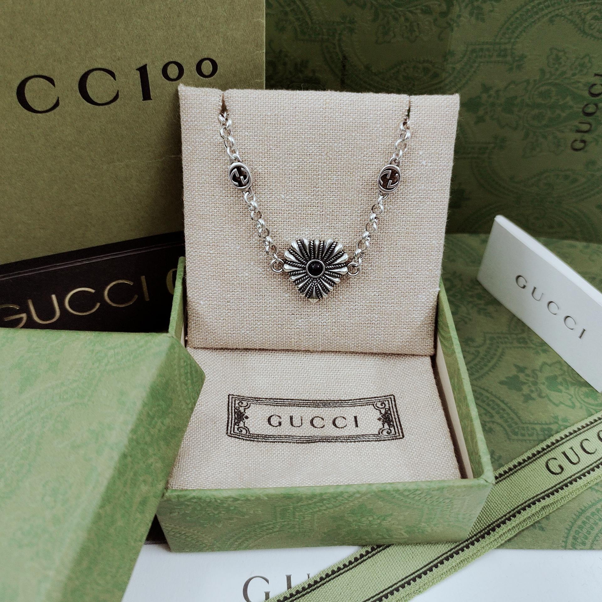 Gucci Interlocking G Heart Necklace