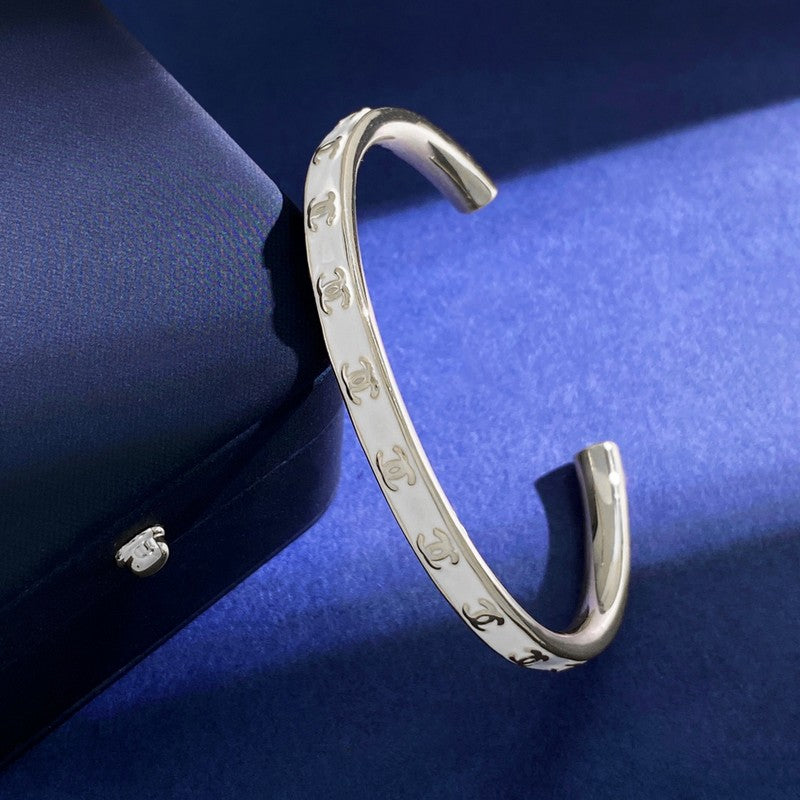 18K Chanel Black & White Open Cuff Bracelet