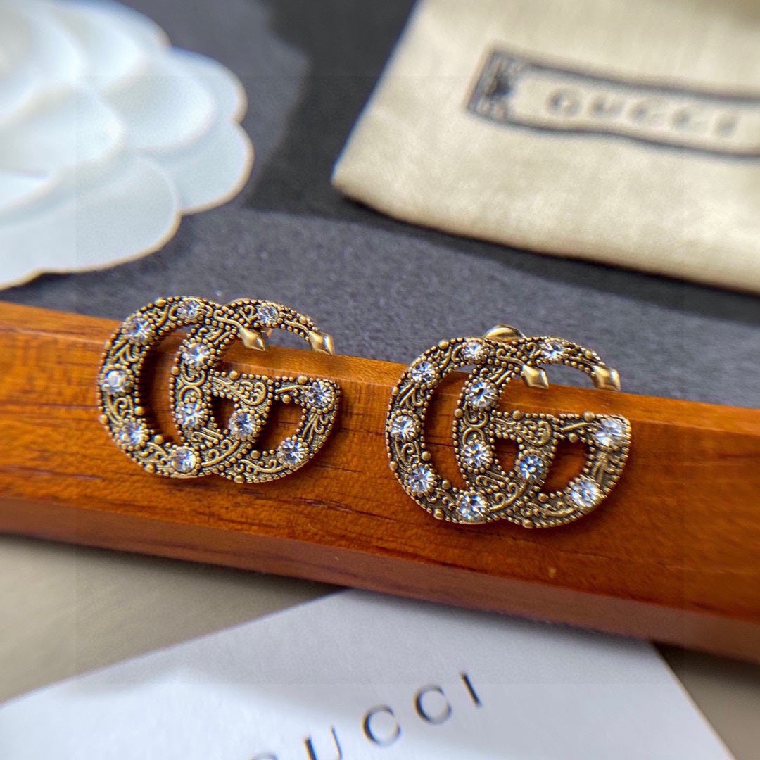 18K Gucci Crystals Earrings