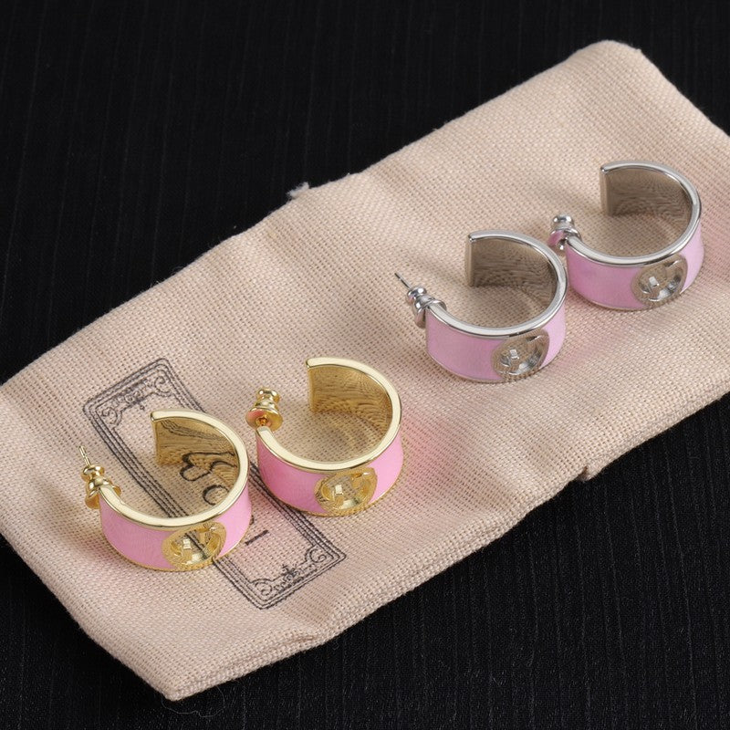 18K Gucci Color Enamel Earrings
