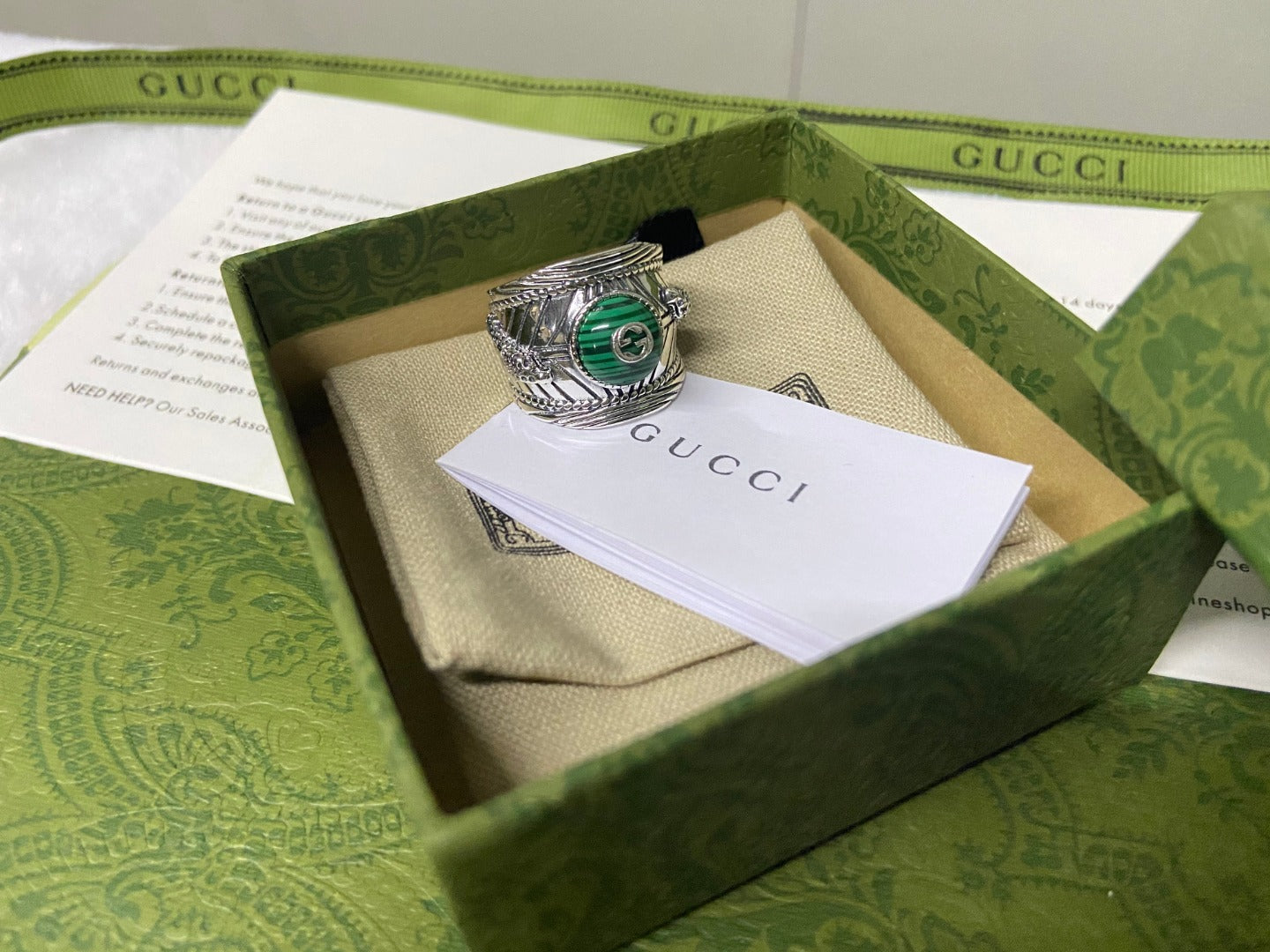 Gucci Garden Snake Interlocking G Ring