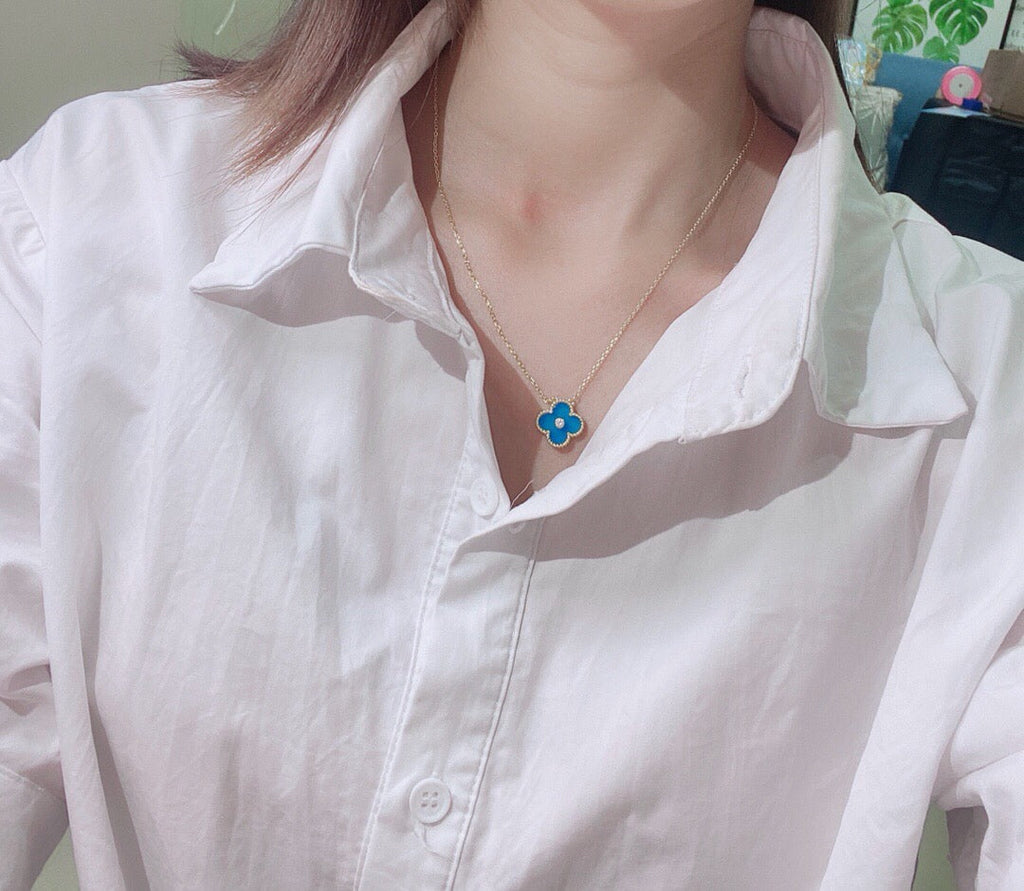 18K Van Cleef & Arpels Vintage Alhambra Agent Clover Necklace