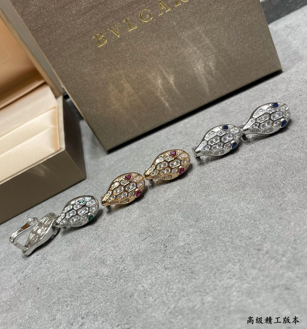 18K BVLGARI BV Serpenti Earrings