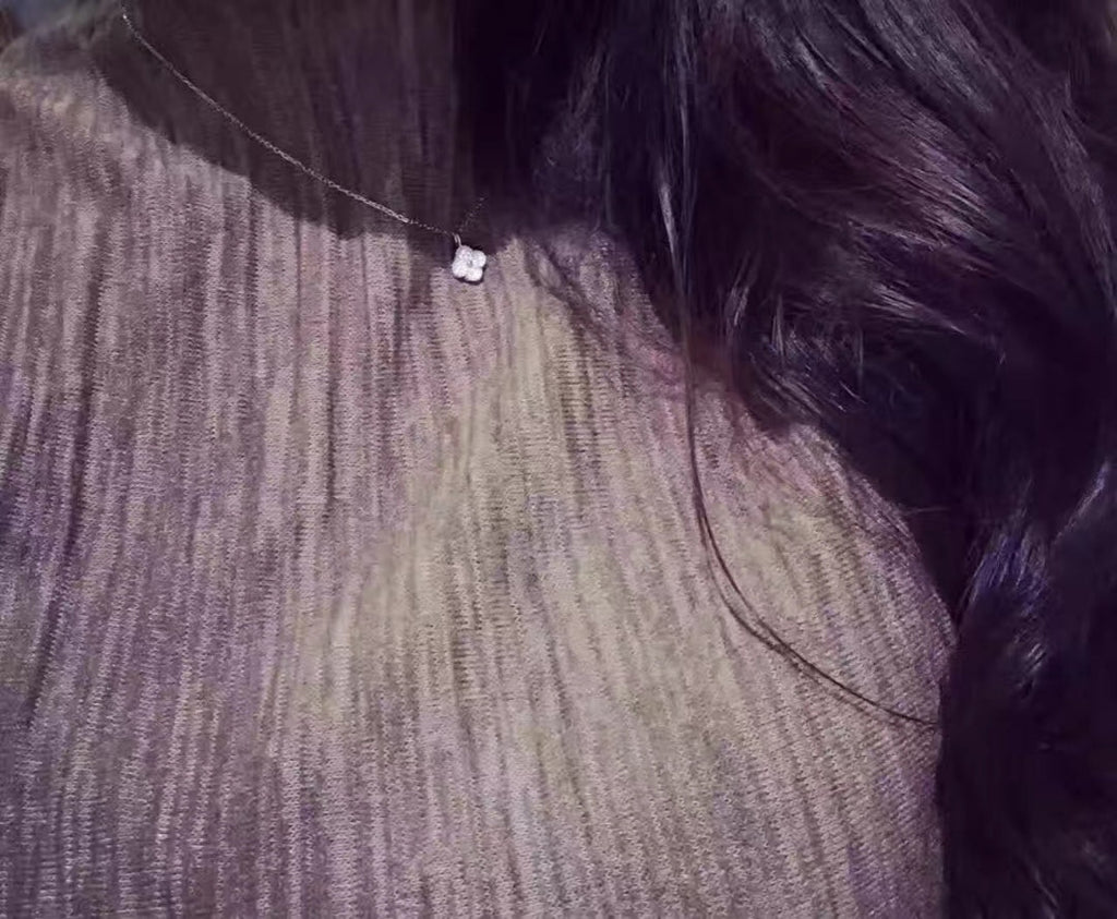 18K Van Cleef & Arpels Sweet Alhambra Diamond Necklace