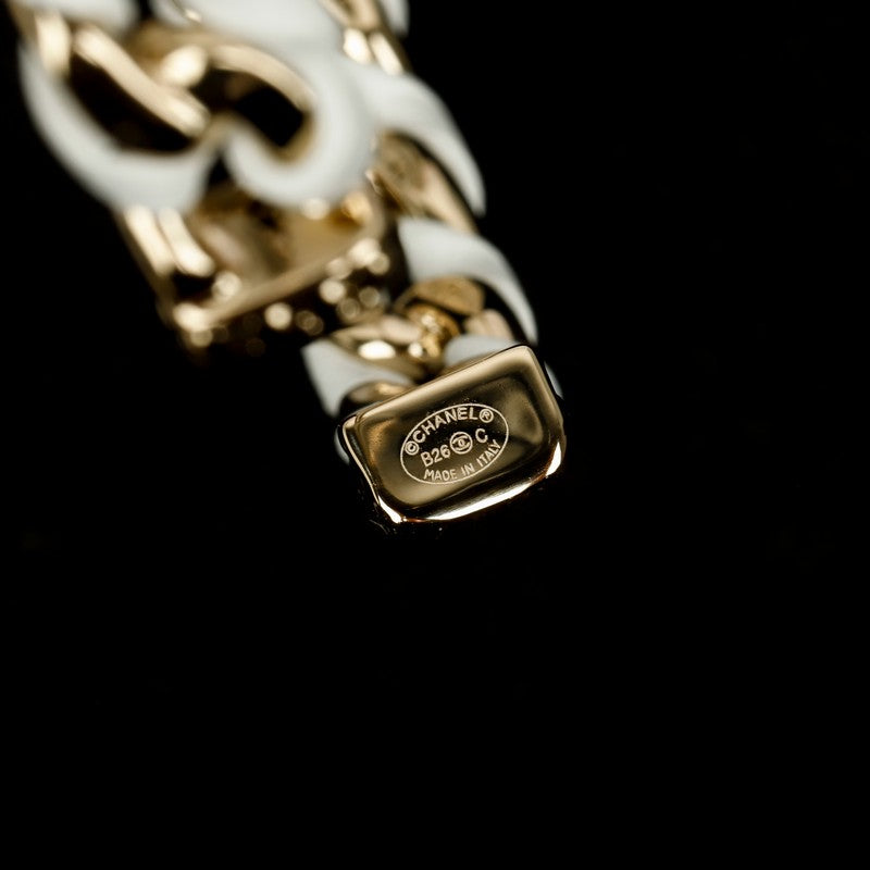 18K Chanel Color Leather Bracelet