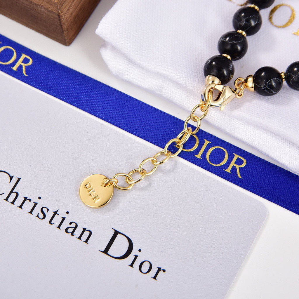18K Dior 30 Montaigne Black Pearls Bracelet