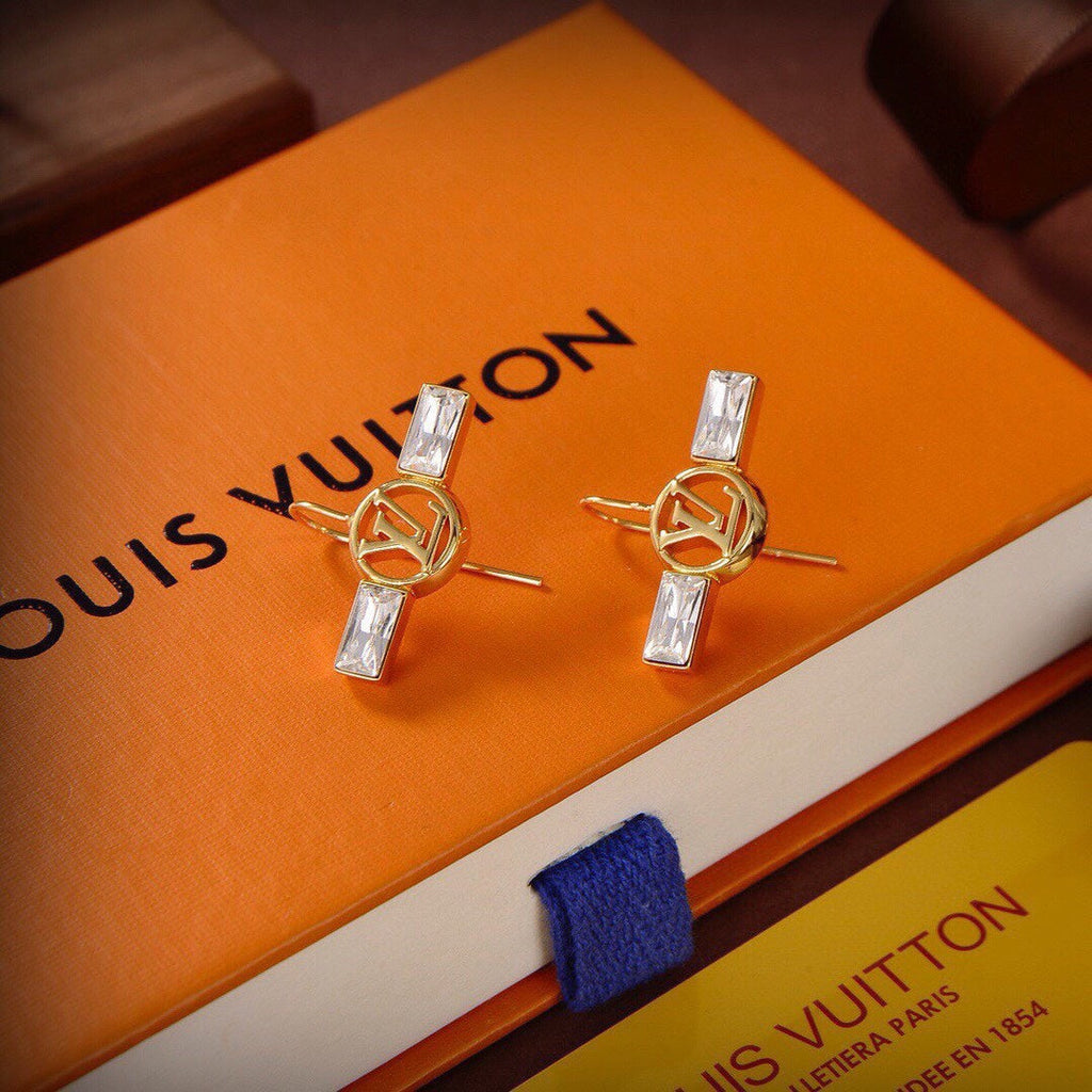 18K Louis Vuitton Crystals Earrings