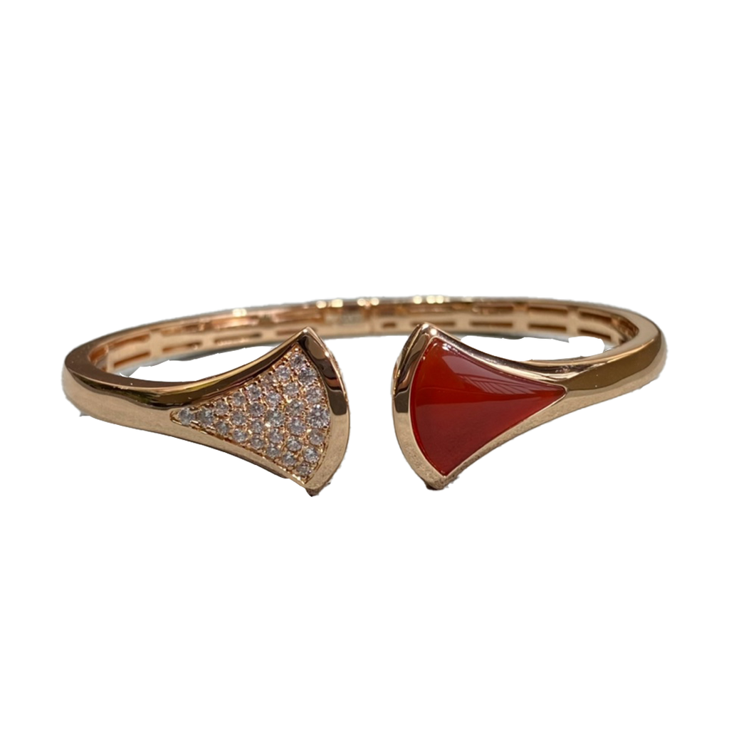 18K BVLGARI BV DIVAS' DREAM Carnelian Bangle Bracelet