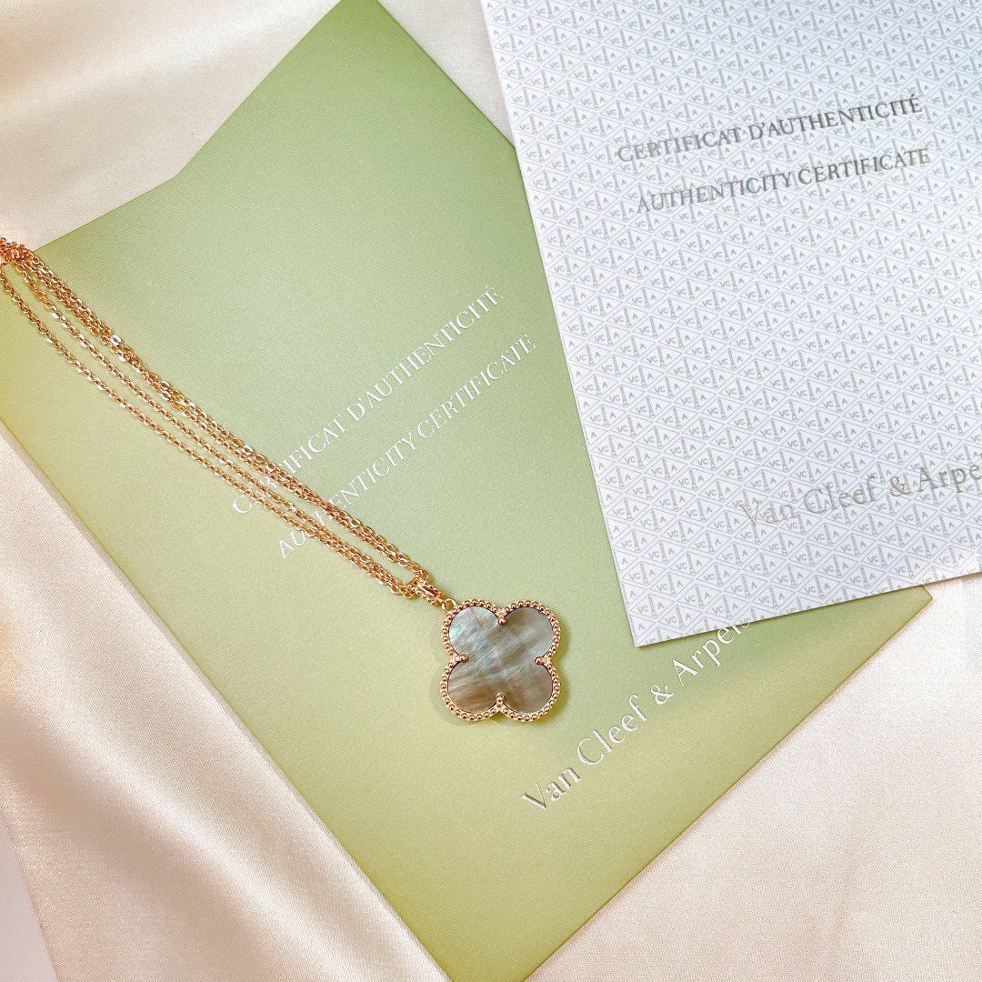 18K Van Cleef & Arpels Magic Alhambra One Motif Pearl Necklace