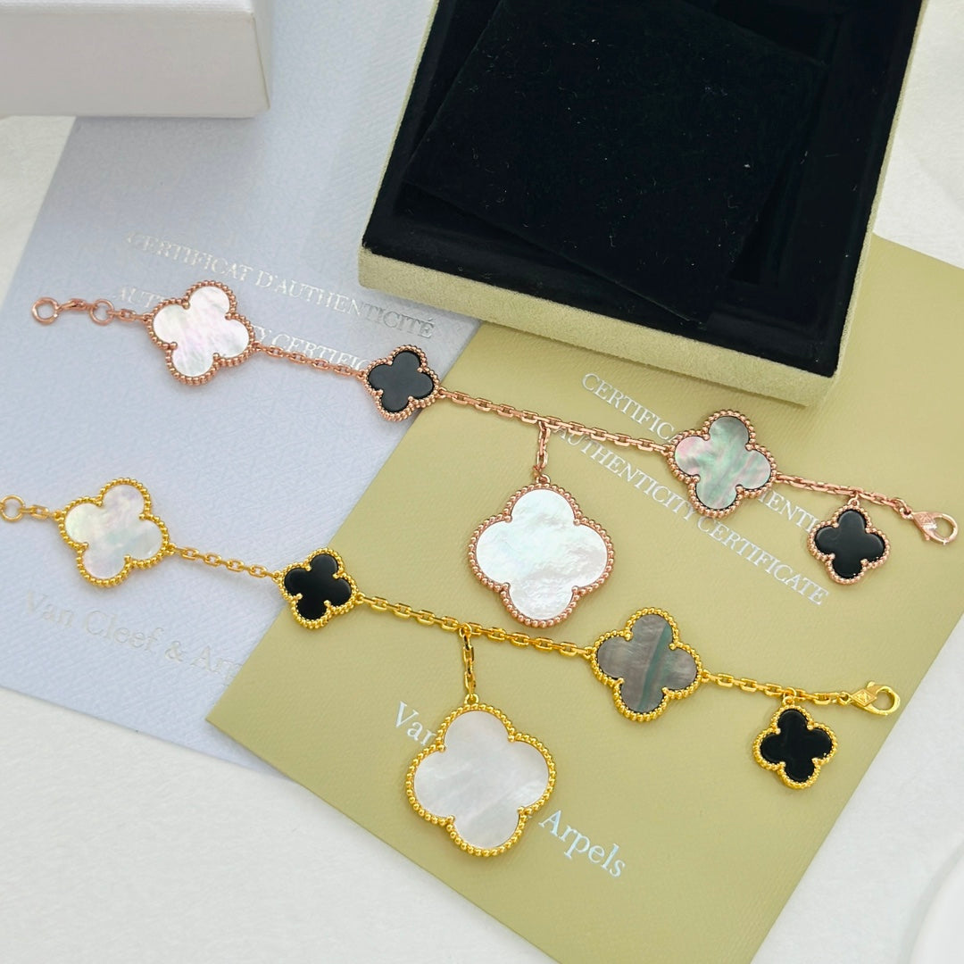 18K Van Cleef & Arpels Magic Alhambra Five Motifs Clover Bracelet