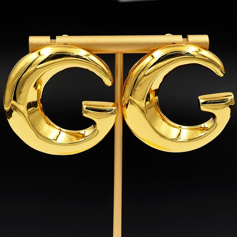 18K Gucci Large Gold Earrings