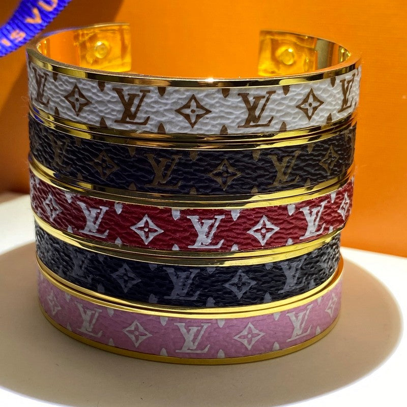 18K Louis Vuitton Nanogram Color Cuff Bracelet
