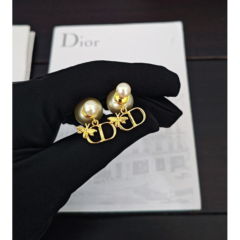 18K Dior Tribales Pearl Earrings