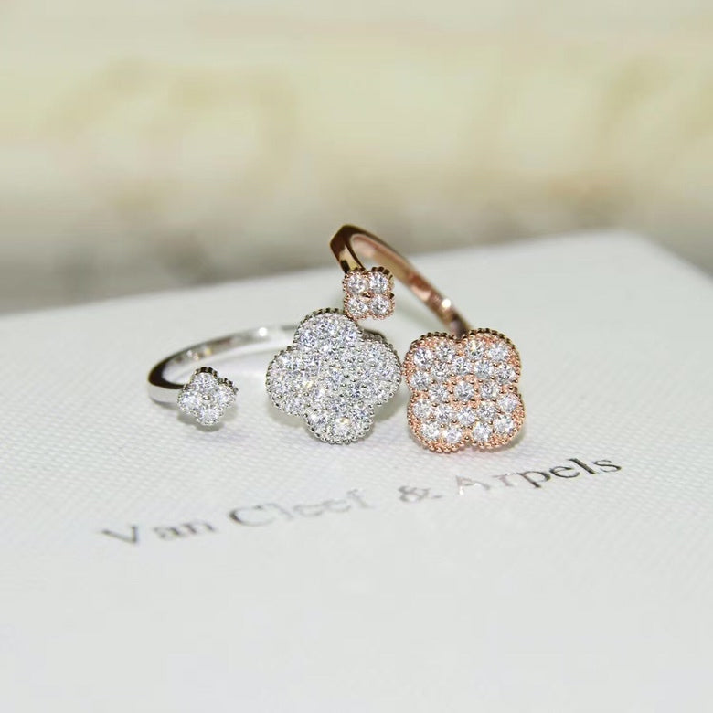 18K Van Cleef & Arpels Magic Alhambra Diamond Ring