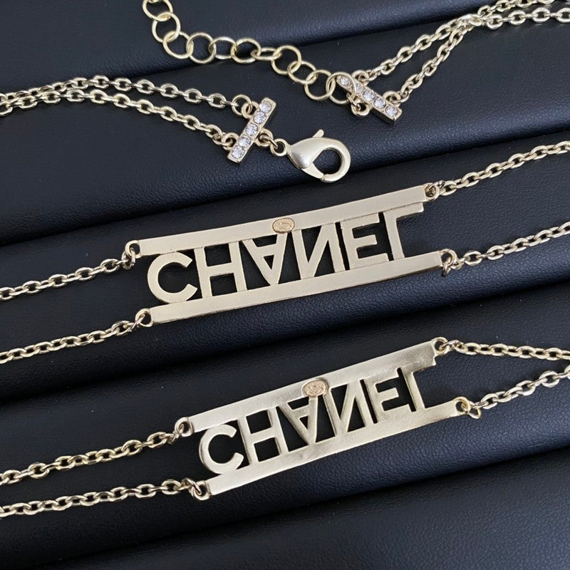 18K Chanel Letter Diamond Bracelet