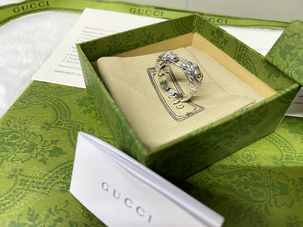 Gucci Tiger Head Chain Ring