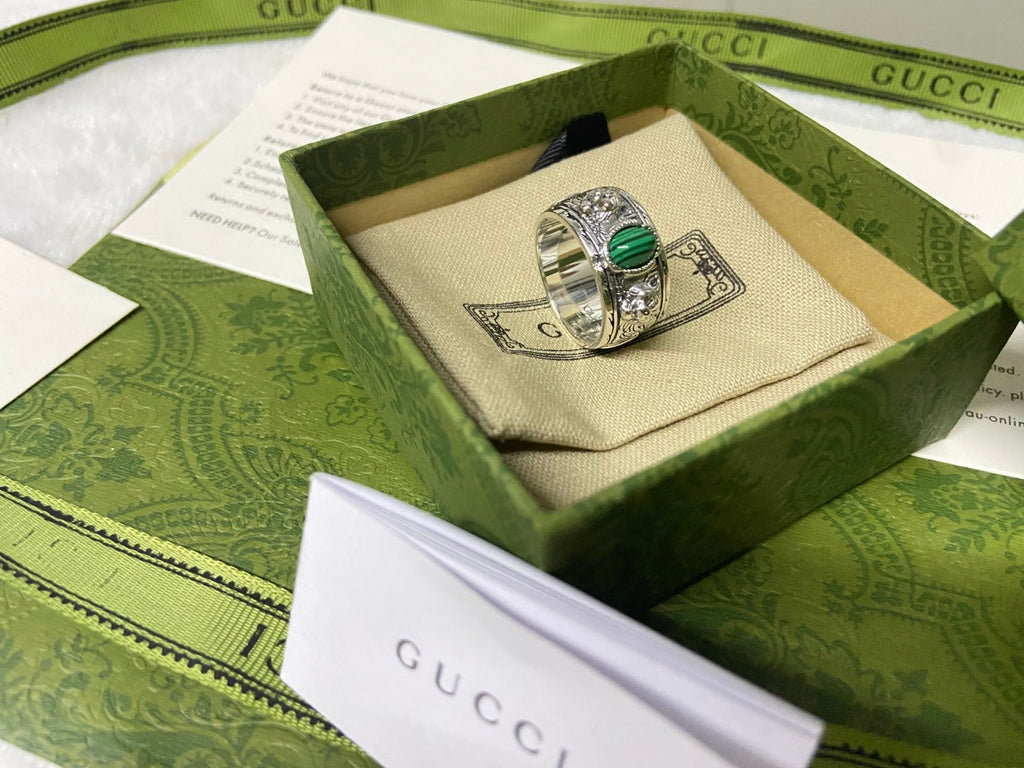 Gucci Feline Garden Green Ring