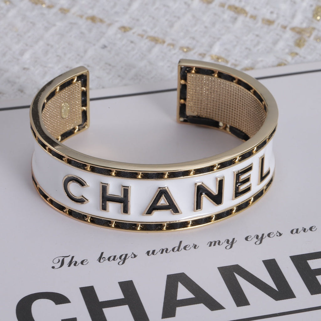 18K Chanel White Cuff Bracelet