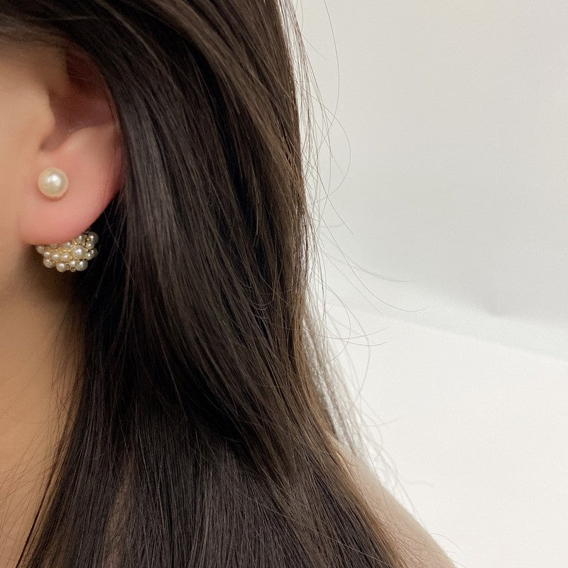 18K Dior Pearl Gold Earrings