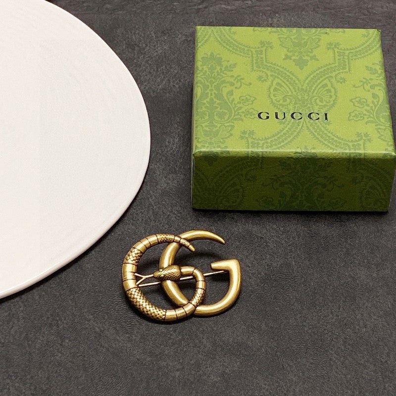 18K Gucci Snake Brooch