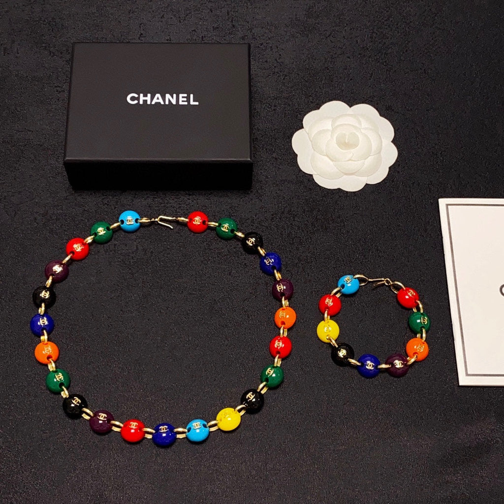 18K Chanel Color Beads Bracelet