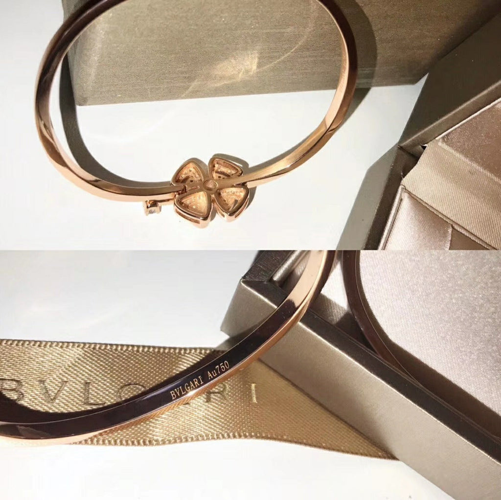 18K BVLGARI BV Fiorever Pave Diamond Bracelet