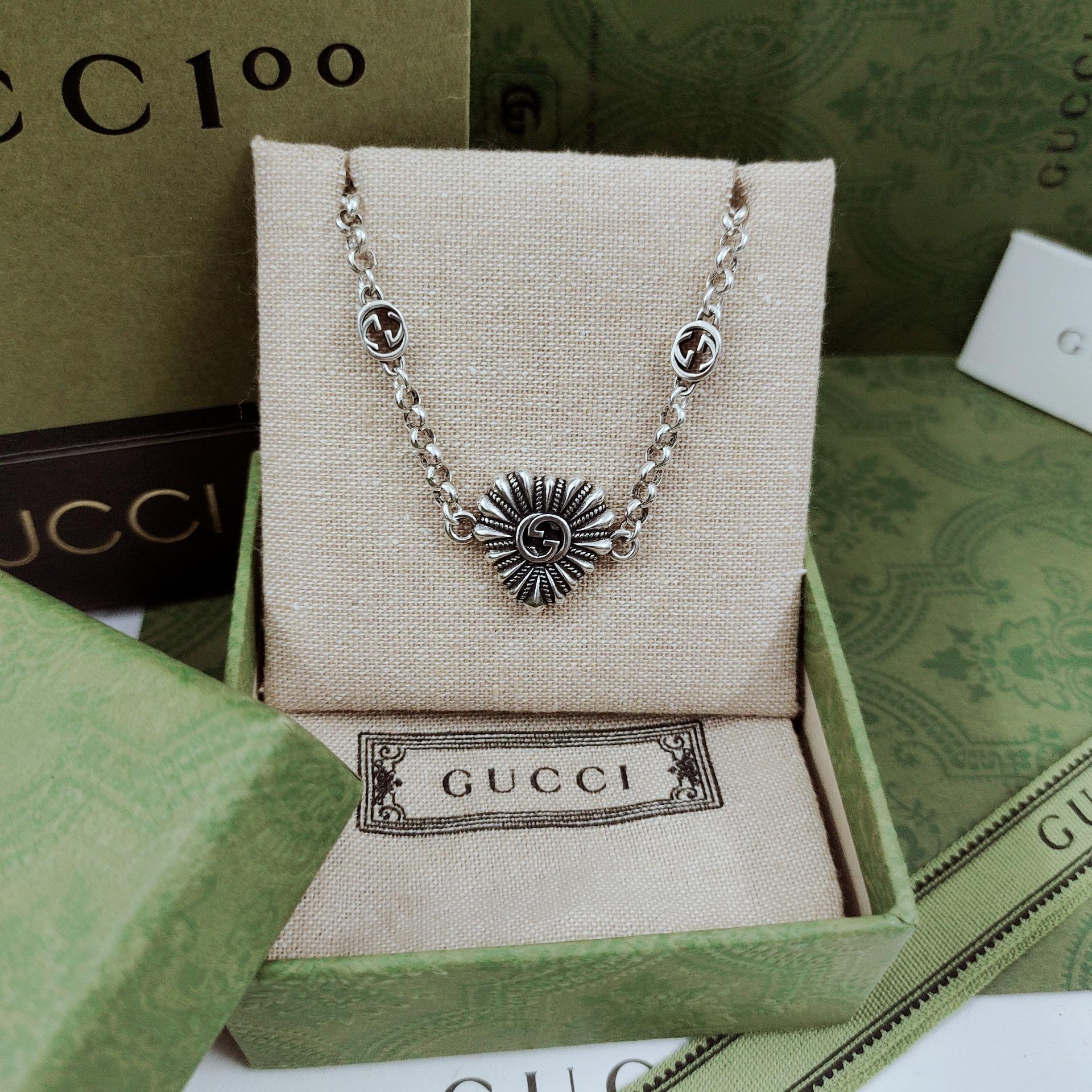 Gucci Interlocking G Heart Necklace
