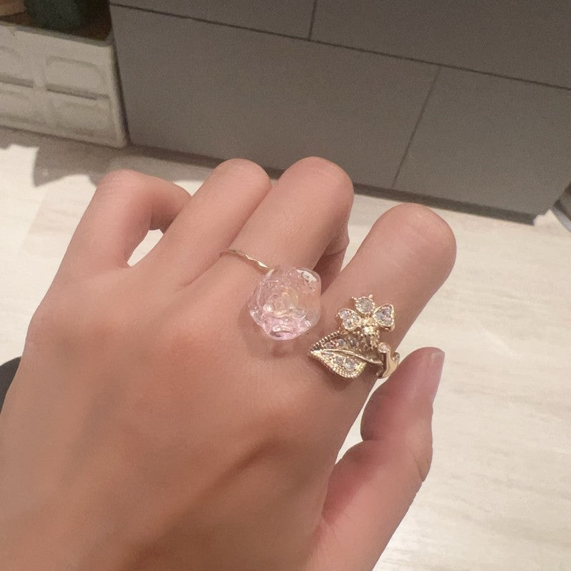18K Dior Pink Flower Ring