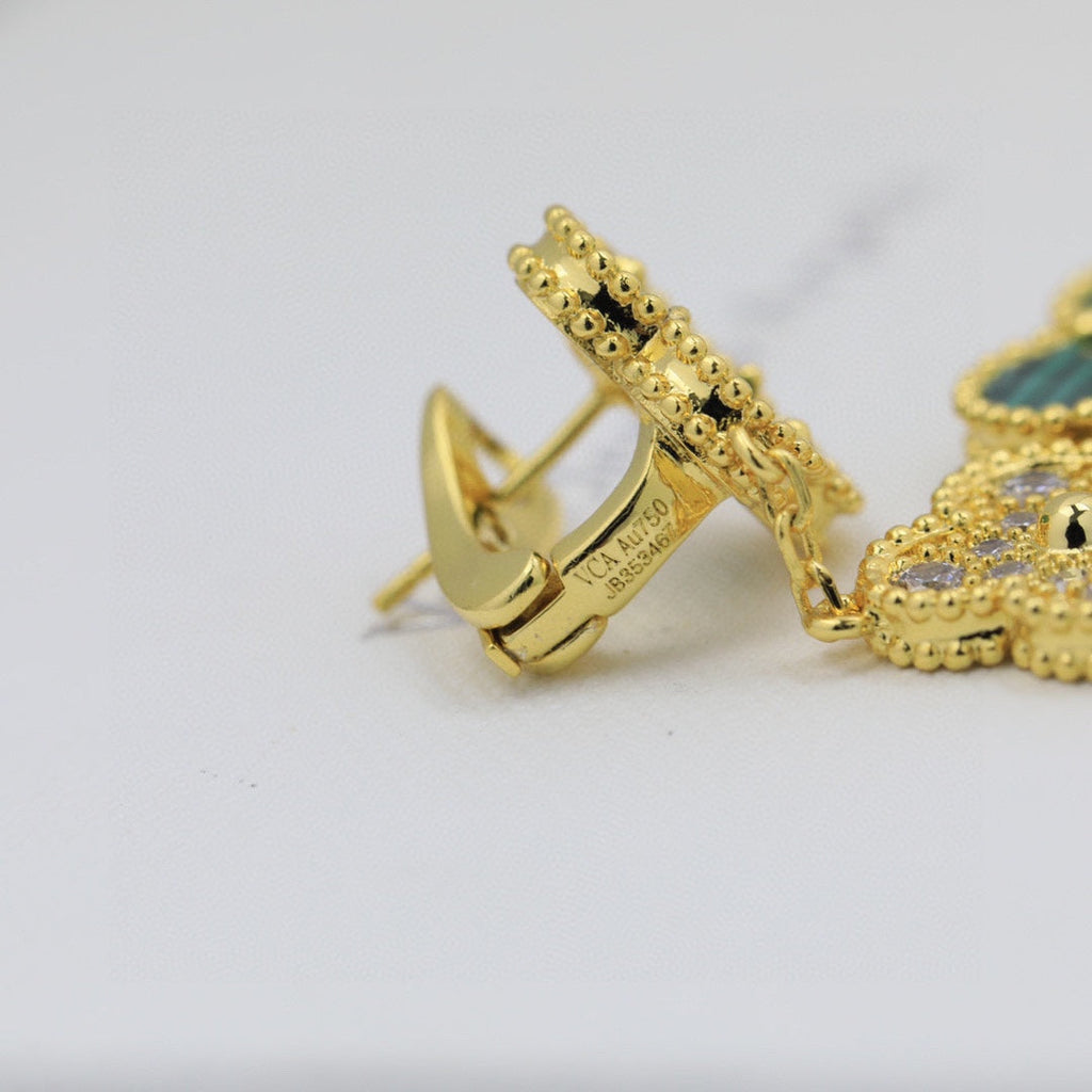 18K Van Cleef & Arpels Magic Alhambra Three Pearls Motifs Earrings